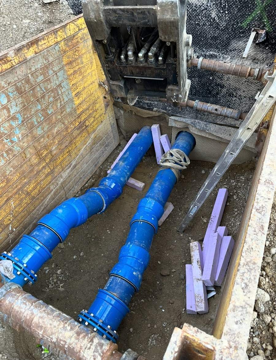 Wasserleitung Verbau